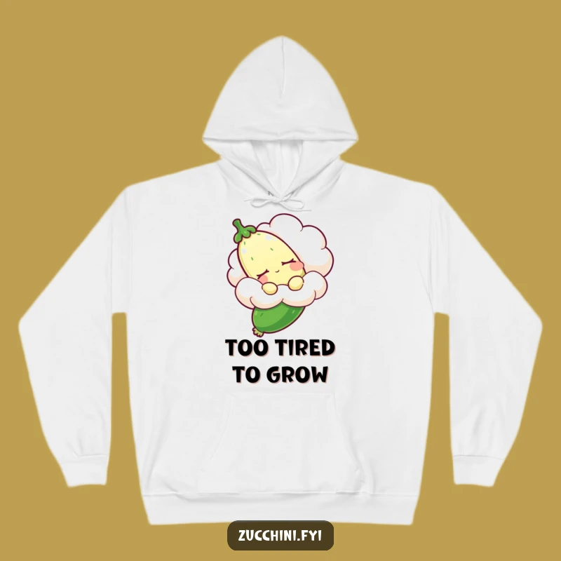 Funny Sleepy Zucchini Hoodie: Cozy Dreamy Vegetable Gift