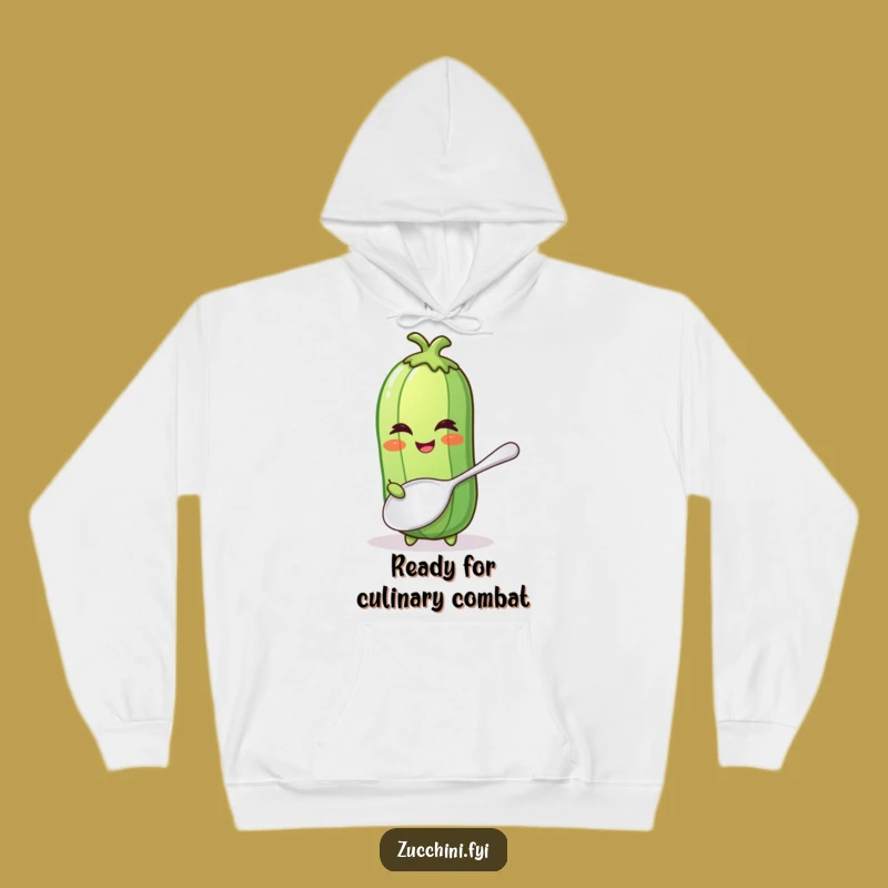 Funny Winking Zucchini Hoodie - Chef Vibes, Cozy Kitchen, Perfect Gift