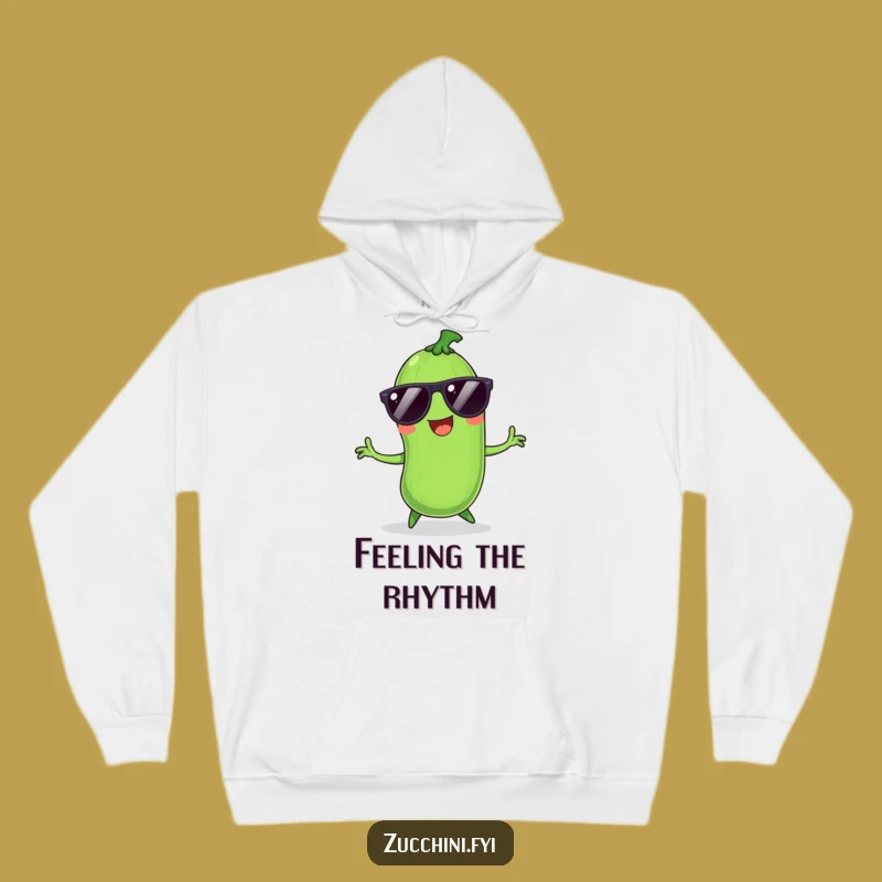 Funny Zucchini Cool Dude Hoodie: Humorous Gift for Laid-Back Vibes
