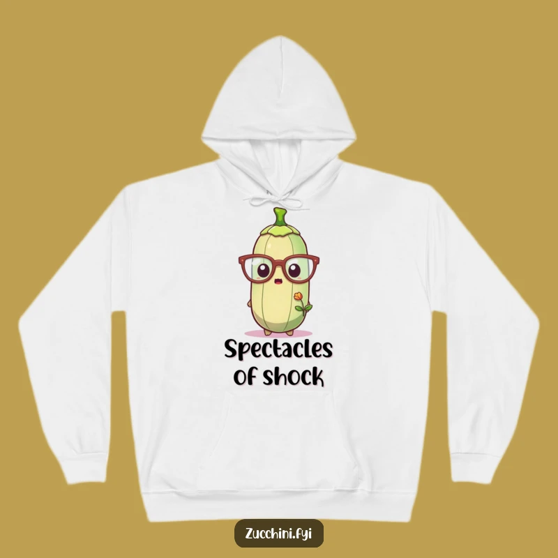 Funny Zucchini Glasses Hoodie - Cozy Vegetable Surprise for Warm Giggles