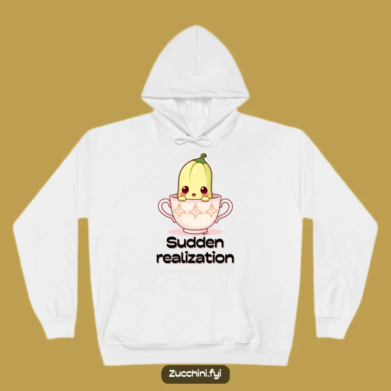 Funny Zucchini Cozy Surprise Hoodie: Humorous Gift for Warm Tidings