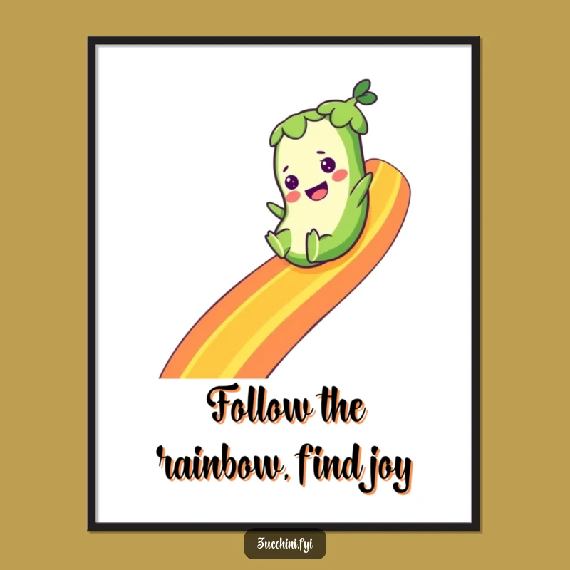 Zucchini Rainbow Slide Free Printable Wall Art: Whimsical Downloadable Art!
