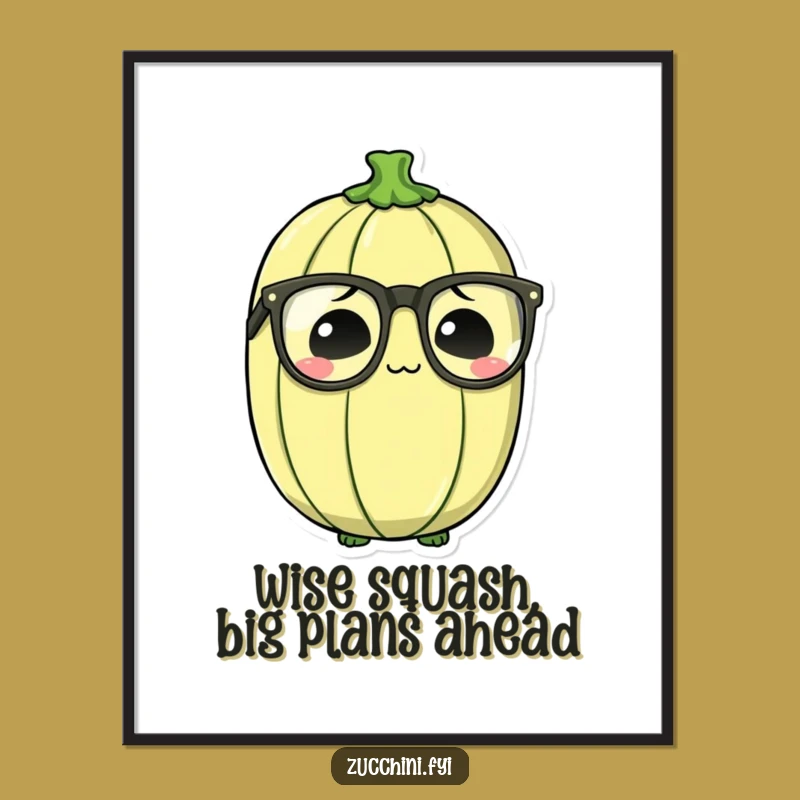 Free Printable Wall Art: Bewildered Zucchini Specs Funny Downloadable Art