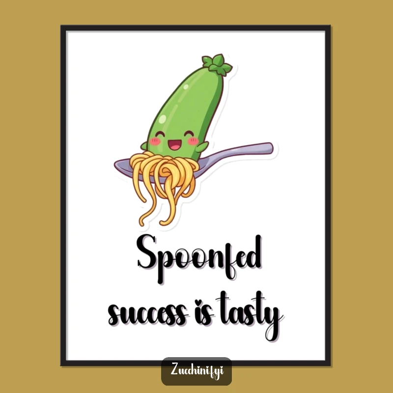 Funny Free Printable Wall Art: Zucchini Noodle Slide, Whimsical Downloadable Decor!