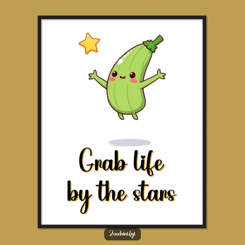 Free Printable Wall Art: Zucchini Star Catcher, Hilarious Downloadable Decor