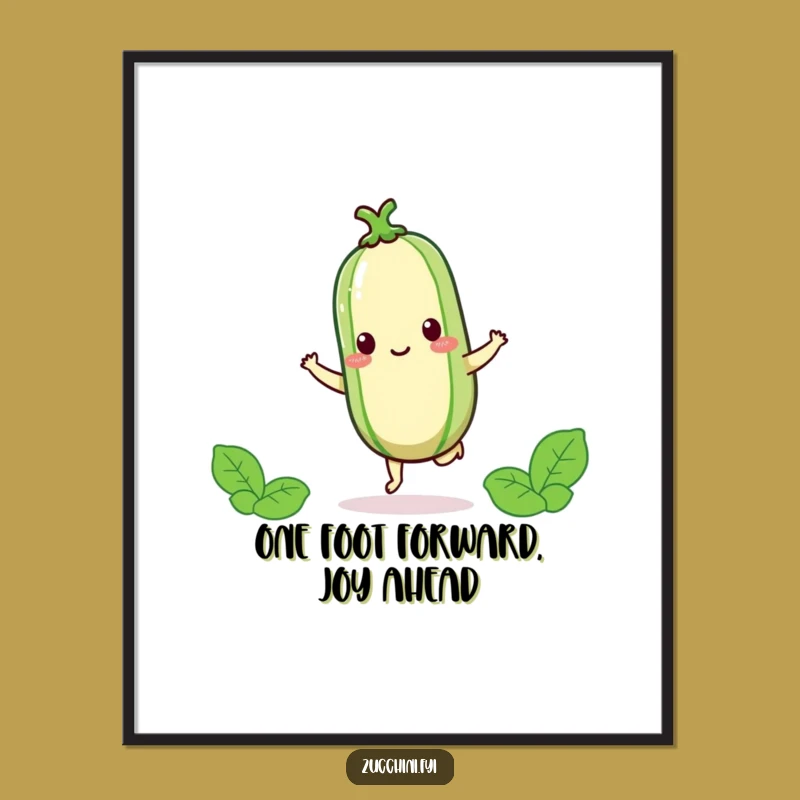 Free Printable Wall Art: Happy Zucchini Hop - Hilarious Funny Downloadable Decor