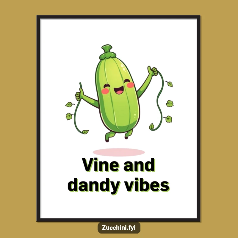 Free Printable Wall Art: Jumping Zucchini Fun for Your Hilarious Downloadable Decor!