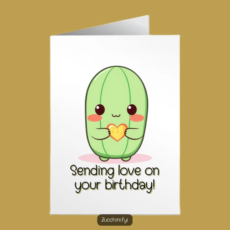 Free Printable Birthday Card: Zucchini's Heart, Sweet DIY Downloadable Gift!