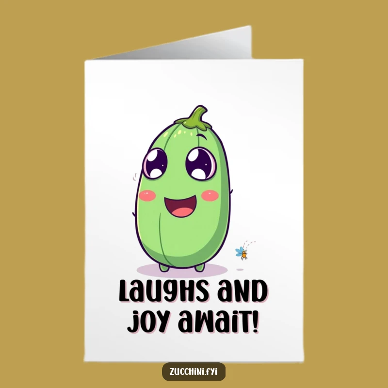 Free Printable Birthday Card: Laughing Zucchini Firefly Funny Downloadable Gift