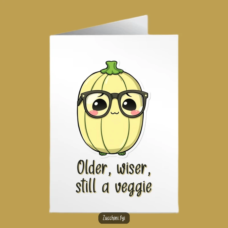 Free Printable Birthday Card: Bewildered Zucchini Specs Funny Downloadable Gift