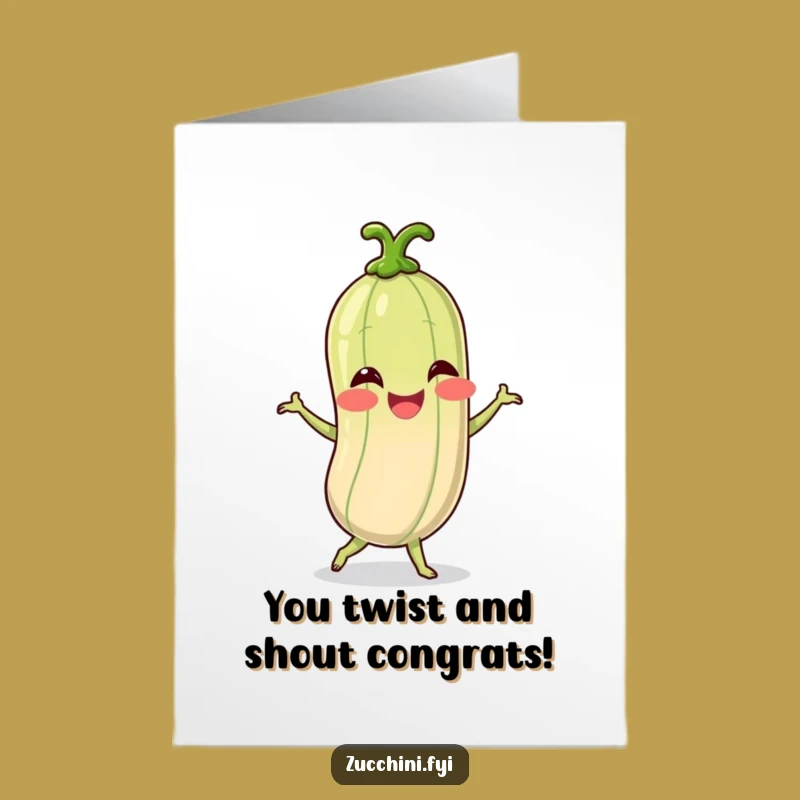 Free Printable Congrats Card: Zucchini Dancer, Fun Downloadable Gift!