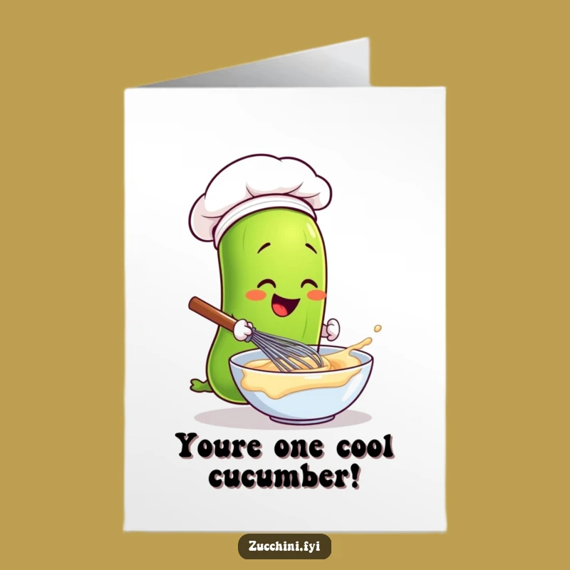 Free Printable Zucchini Chef Card: Congrats on a Delicious Win - Downloadable Gift!