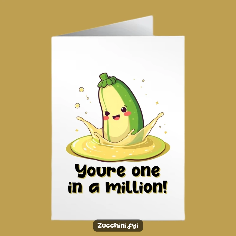 Free Printable Zucchini Juice Splash Congratulations Card: Fun Downloadable