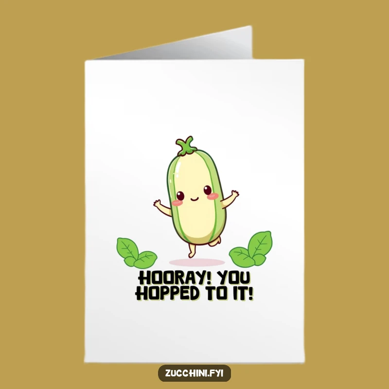 Free Printable Congrats Card: Zucchini Hop Celebration - Funny DIY Downloadable