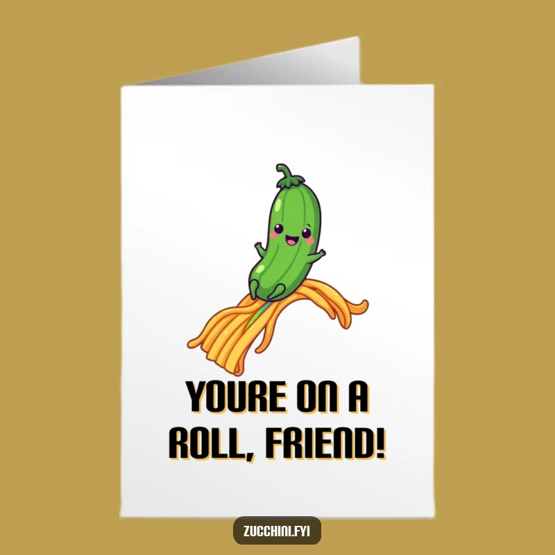 Free Printable Pasta Rainbow Zucchini Congrats Card - Downloadable Gift!