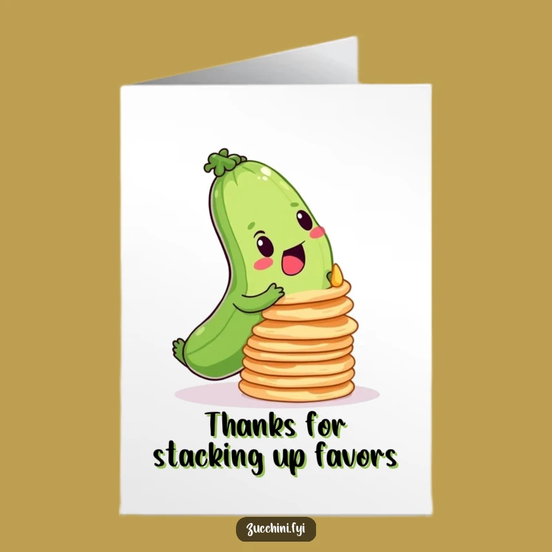 Free Printable Thank You Card: Zucchini's Balancing Act - Charming Downloadable Gratitude