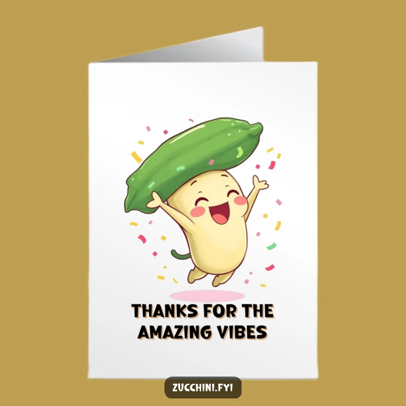 Free Printable Thank You Card: Zucchini Thanks, Lively DIY Downloadable Gift!