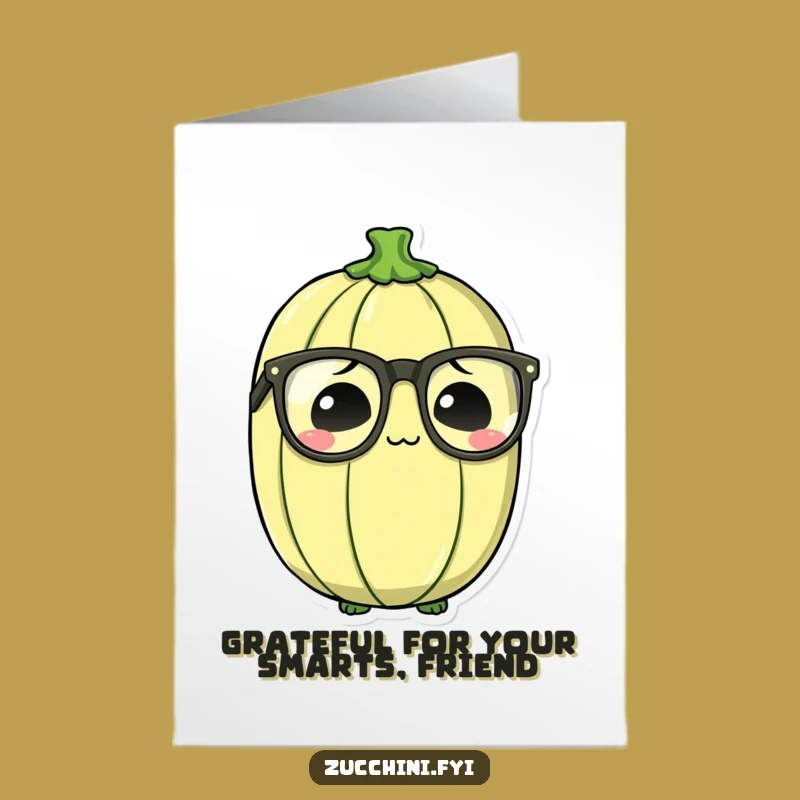 Free Printable Thanks Card: Bewildered Zucchini Specs Funny Downloadable Gift