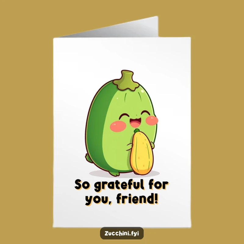 Free Printable Thank You Card: Zucchini Nose Balance - Funny Giggling Downloadable Gift!
