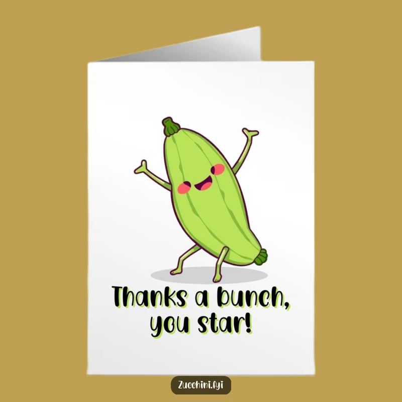 Free Printable Thank You Card: Zucchini Cartwheel Fail - Humorous DIY Appreciation Gift