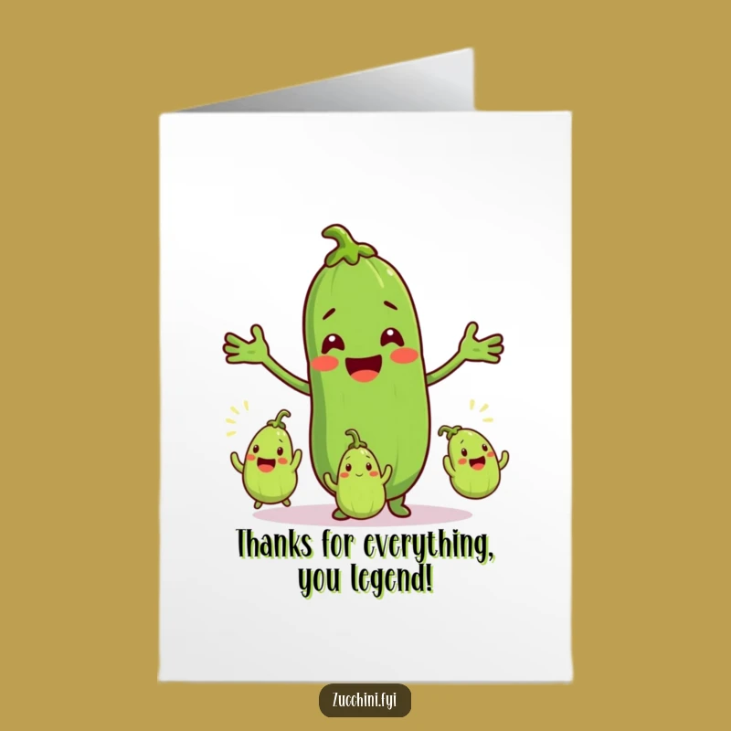 Free Printable Thank You Card: Juggling Zucchini Gratitude for a Humorous Downloadable Gift!