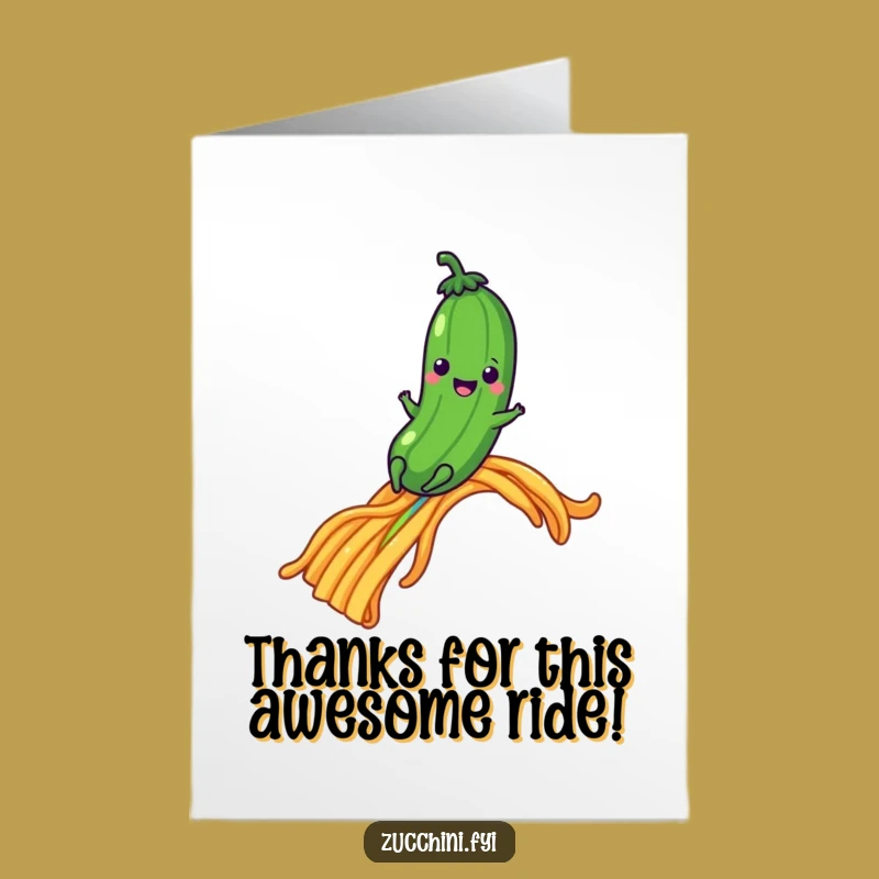 Free Printable Pasta Rainbow Zucchini Thank You Card - Downloadable Gift!