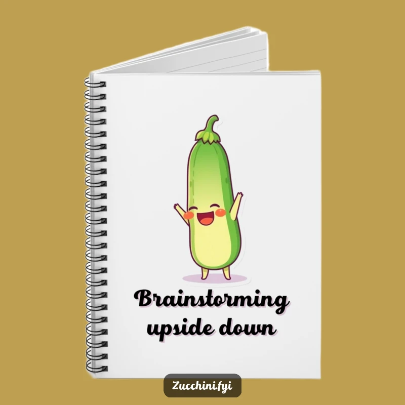 Funny Zucchini Notebook: Jot Down Ideas with Handstand Humor