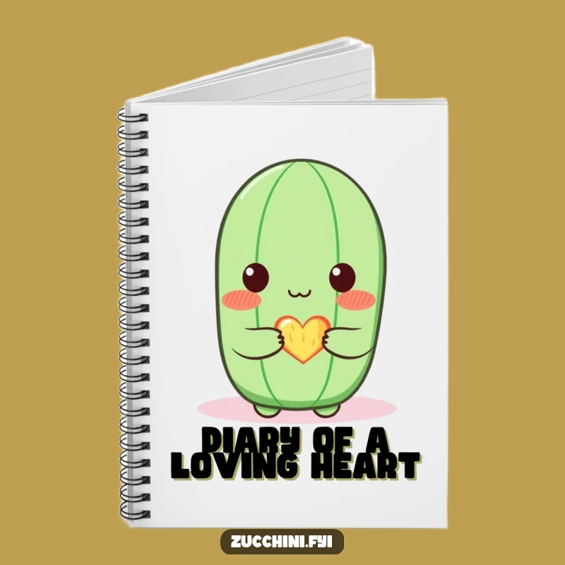Funny Blushing Zucchini Notebook: Sweet Thoughts & Love Notes - Journal Gift