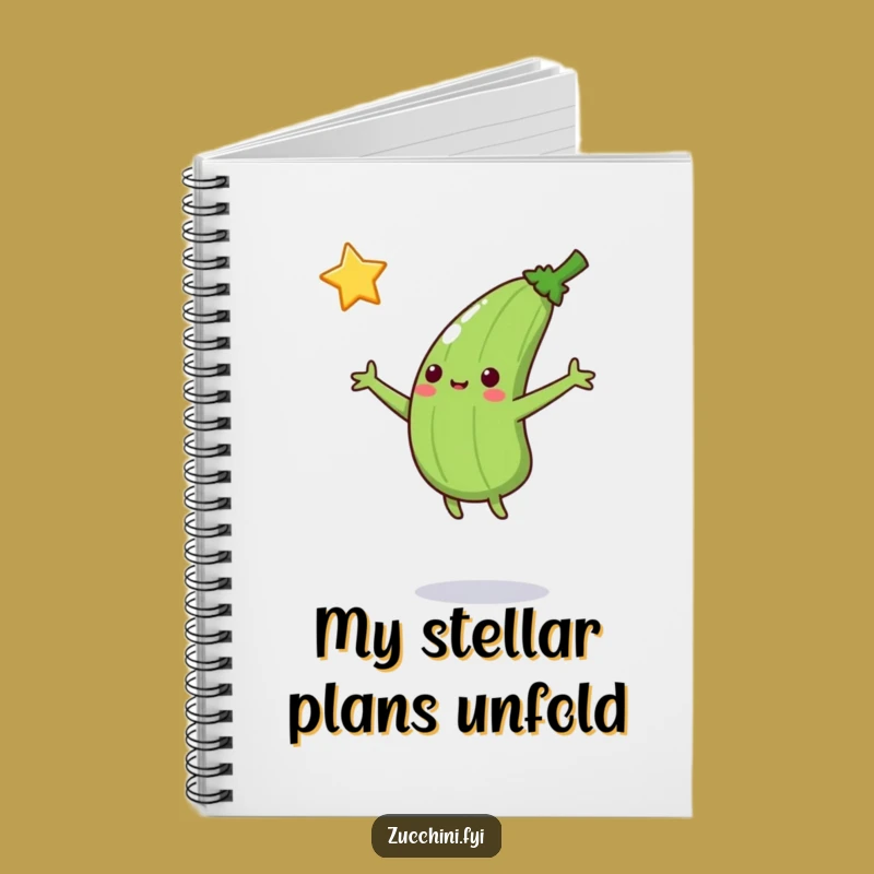 Funny Jumping Zucchini Star Catcher Notebook: Write Down Your Dreams!