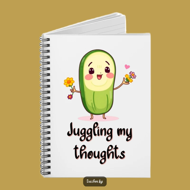 Funny Zucchini Flower Juggler Notebook: Jot Down Funny Ideas