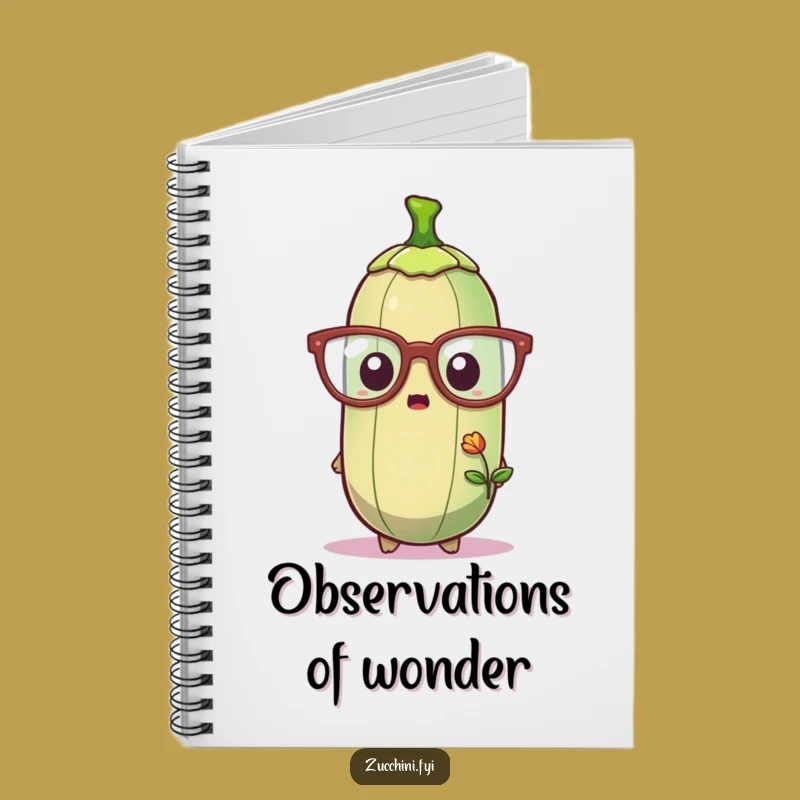 Funny Zucchini Glasses Notebook - Hilarious Vegetable Surprise Journal for Ideas