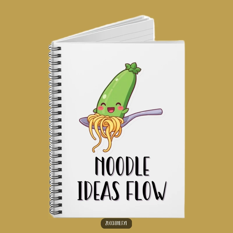 Funny Zucchini Noodle Spoon Slide Notebook: Capture Playful Thoughts