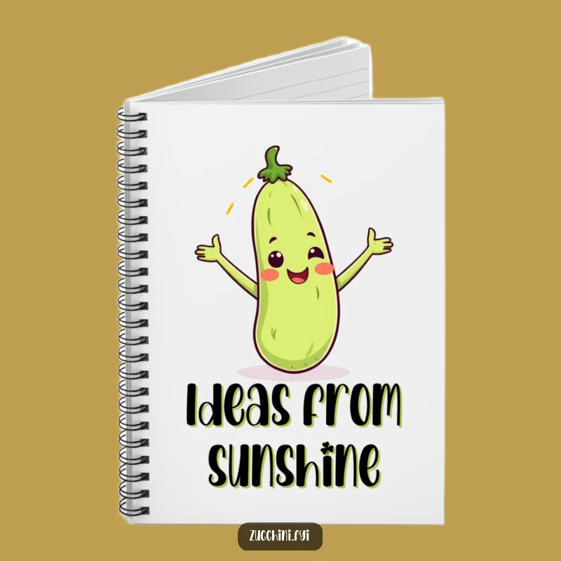 Funny Zucchini Sunbeam Notebook: Happy Veggie Journal, Perfect For Notes & Humorous Gift