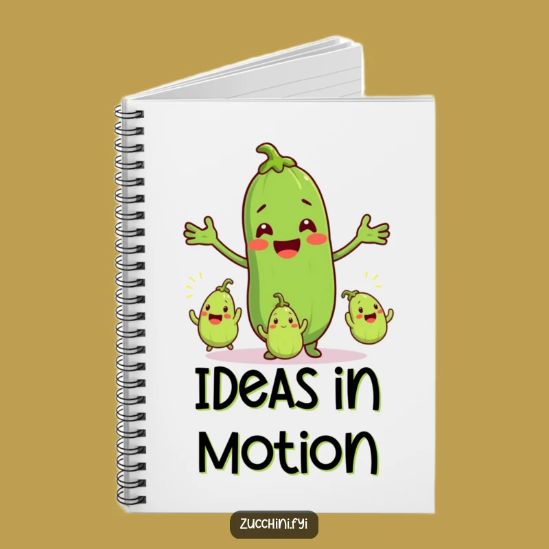 Funny Zucchini Juggler Notebook: Jot Down Your Funny Ideas