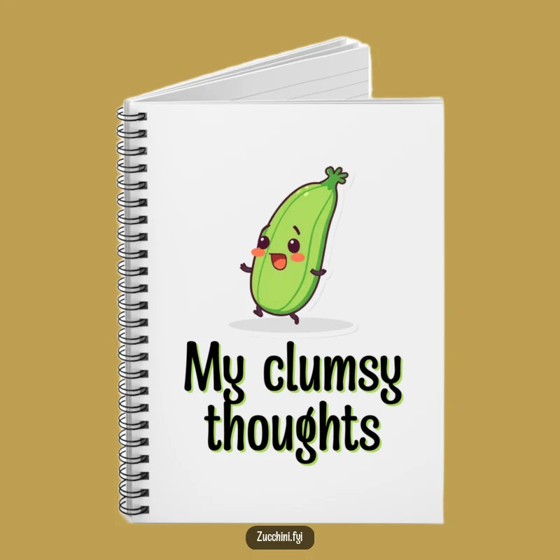 Funny Tripping Zucchini Notebook: Clumsy Veggie Journal, Perfect For Notes & Humorous Gift