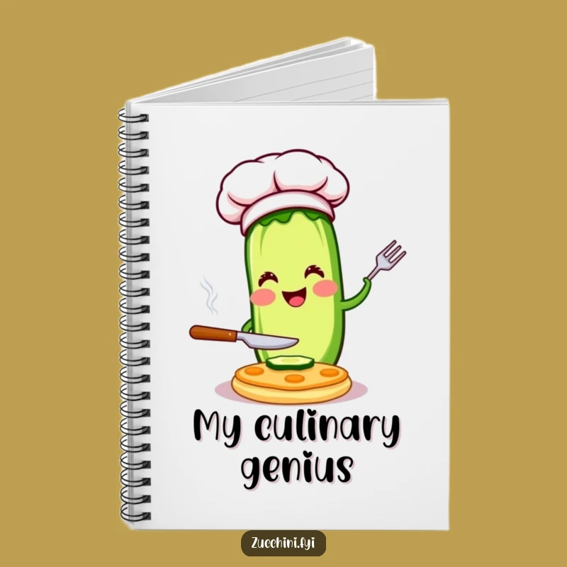 Funny Chef Zucchini Notebook: Culinary Notes, Perfect Journal Funny Gift