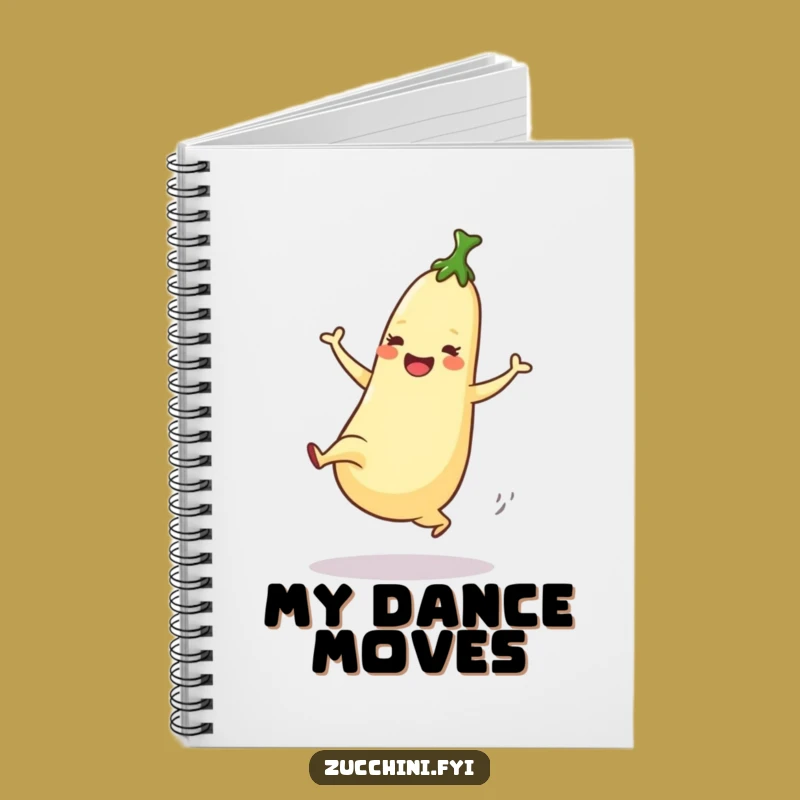 Funny Dancing Zucchini Notebook: High Kick Veggie Journal, Perfect Funny Gift