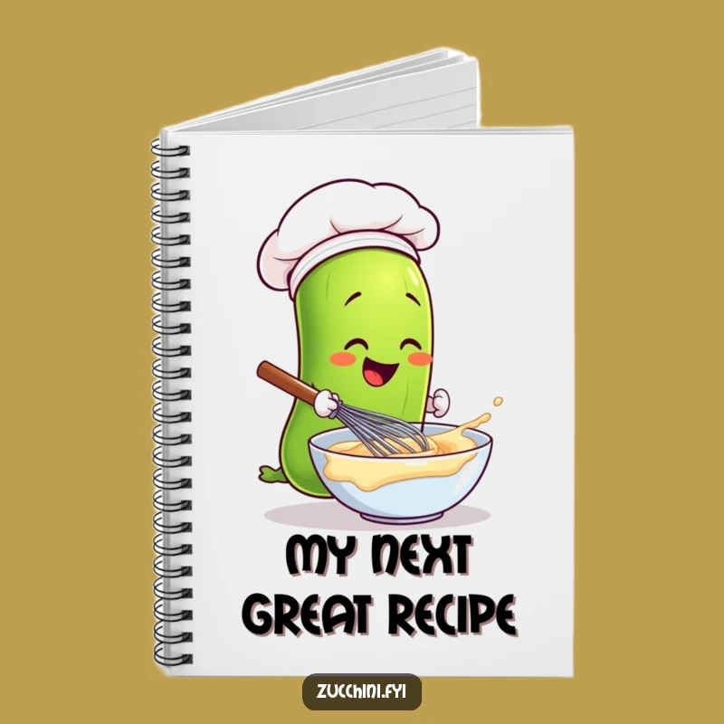 Funny Chef Zucchini Notebook - Hilarious Veggie Recipe Journal