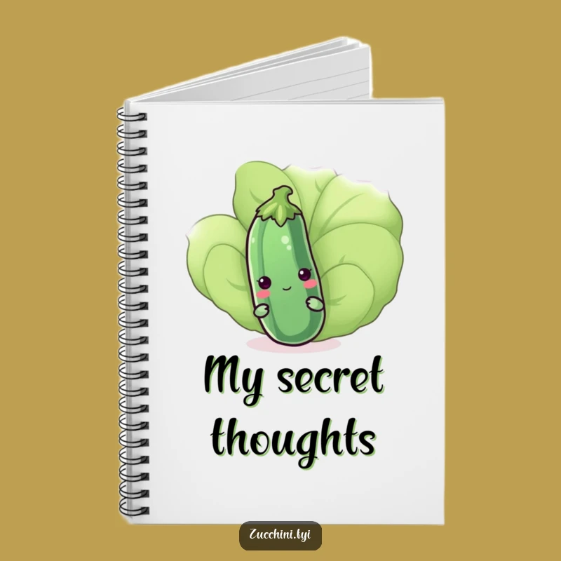 Funny Kawaii Zucchini Notebook - Journal Your Shy Thoughts