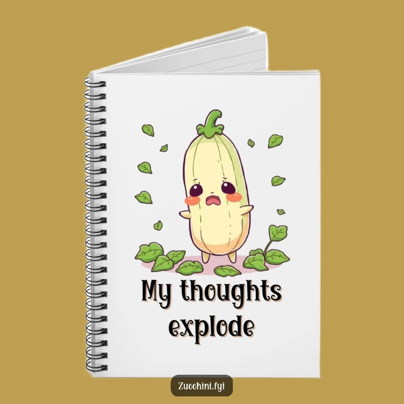 Funny Startled Zucchini Notebook: Capture Your Thoughts, Even When Startled
