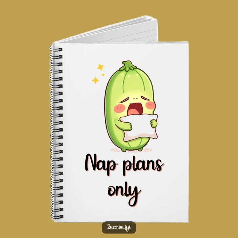 Funny Sleepy Zucchini Notebook - Adorable Veggie Journal for Nap Ideas