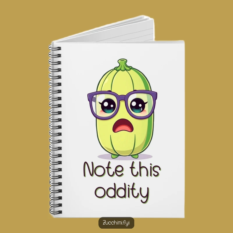 Funny Zucchini Notebook: Shocked Veggie with Silly Glasses, Journal Gift
