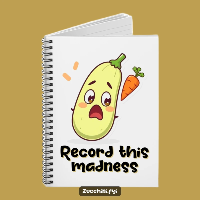 Funny Surprised Zucchini Notebook: Jot Down Surprises - Perfect Funny Gift