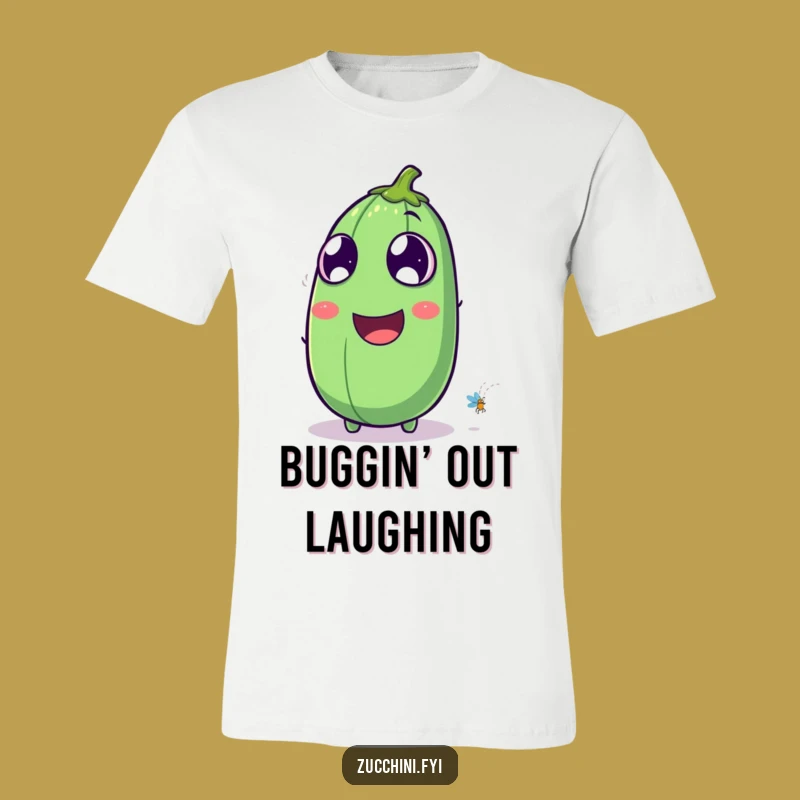 Funny Laughing Zucchini T-Shirt: Nighttime Wonder Humor Gift