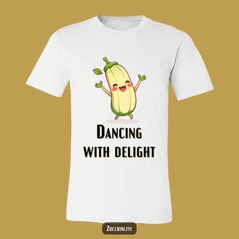 Funny Zucchini T-Shirt: Joyful Dancing Veggie Tee, Perfect Humorous Gift