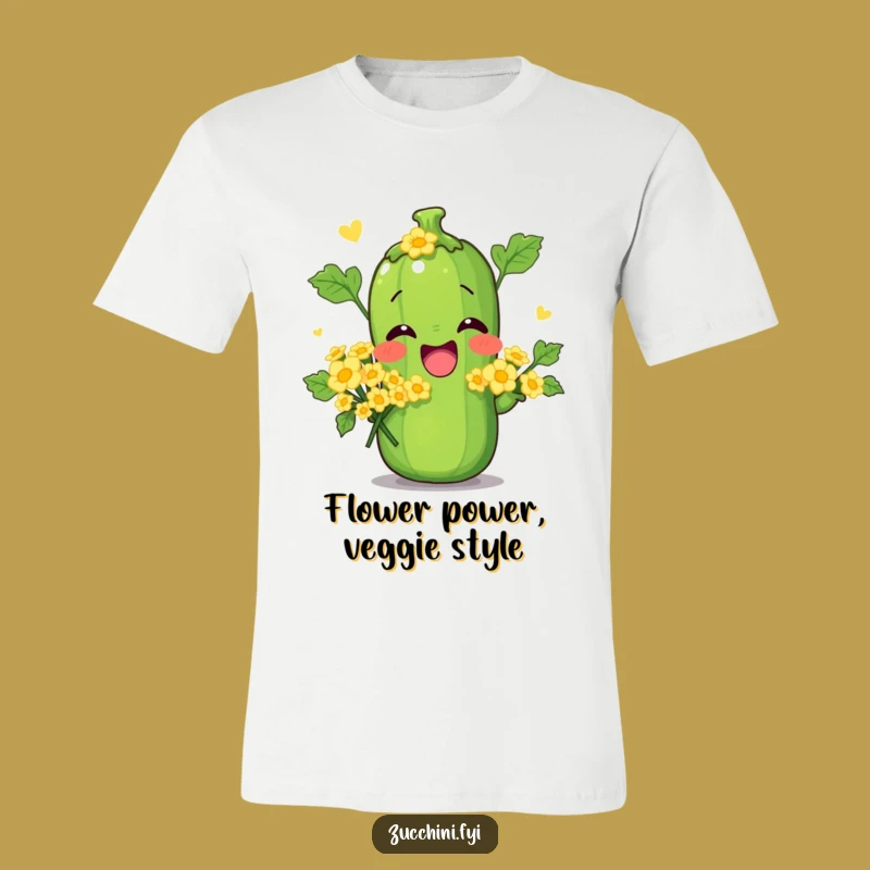 Funny Zucchini Flower Pose T-Shirt: Wear Your Garden Sass with this Hilarious Tee