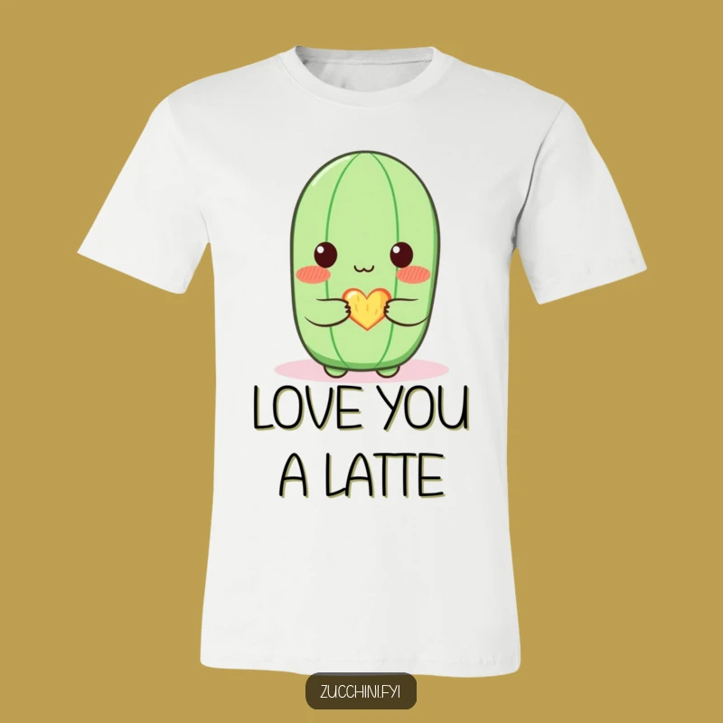Funny Blushing Zucchini T-Shirt: Cute Heart Offering - Adorable Gift Tee