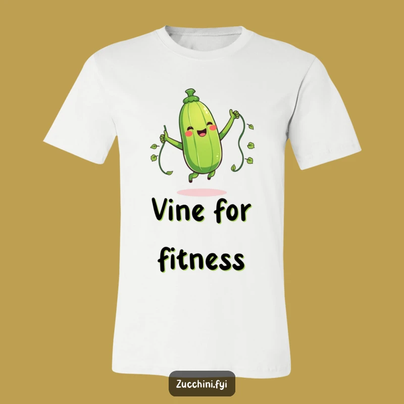Funny Jumping Zucchini T-Shirt: Leap into Humor and Fitness