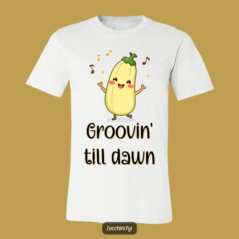 Funny Zucchini Dancing Tee - Hilarious Vegetable Character T-Shirt for Giggles