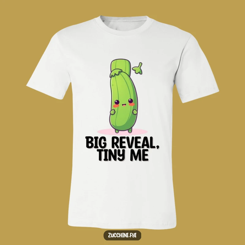Funny Zucchini Exclamation T-Shirt: Peek-a-Boo Veggie - Hilarious Gift Tee